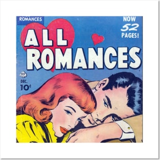 All Romances Vintage Comic Book Cover Posters and Art